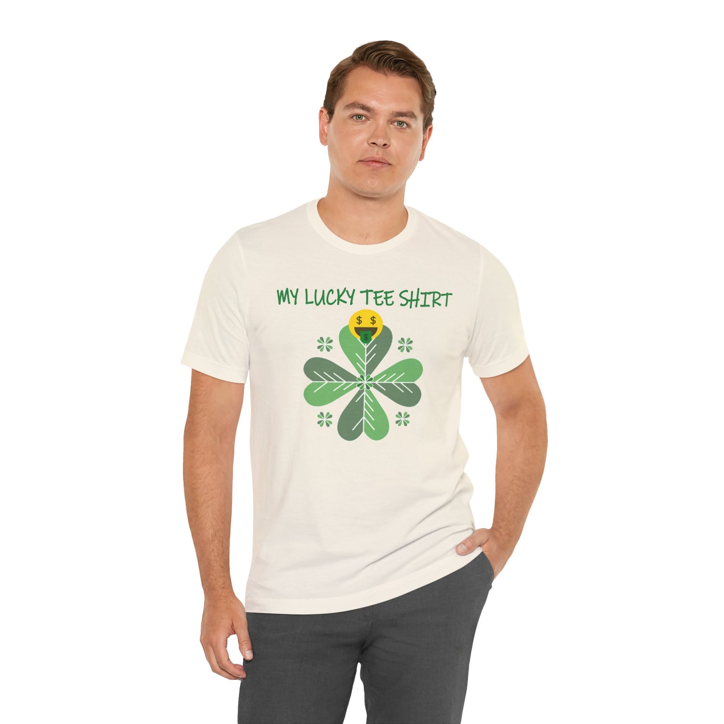 Unisex Cotton Tee Shirt with Lucky Prints