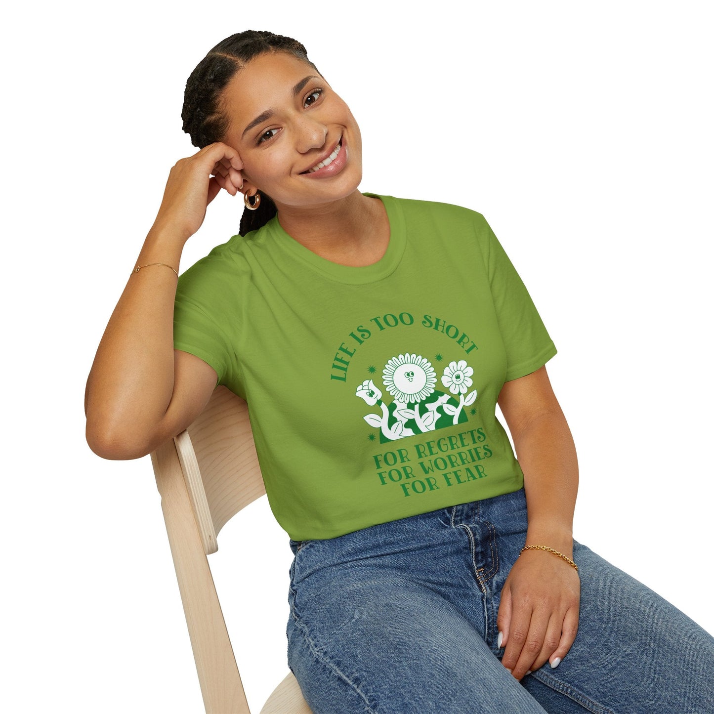 Positive Slogan T Shirts With Positive Words Tee Shirt Good Quotes Unisex Gildan Softstyle 64000 100 Percent Cotton