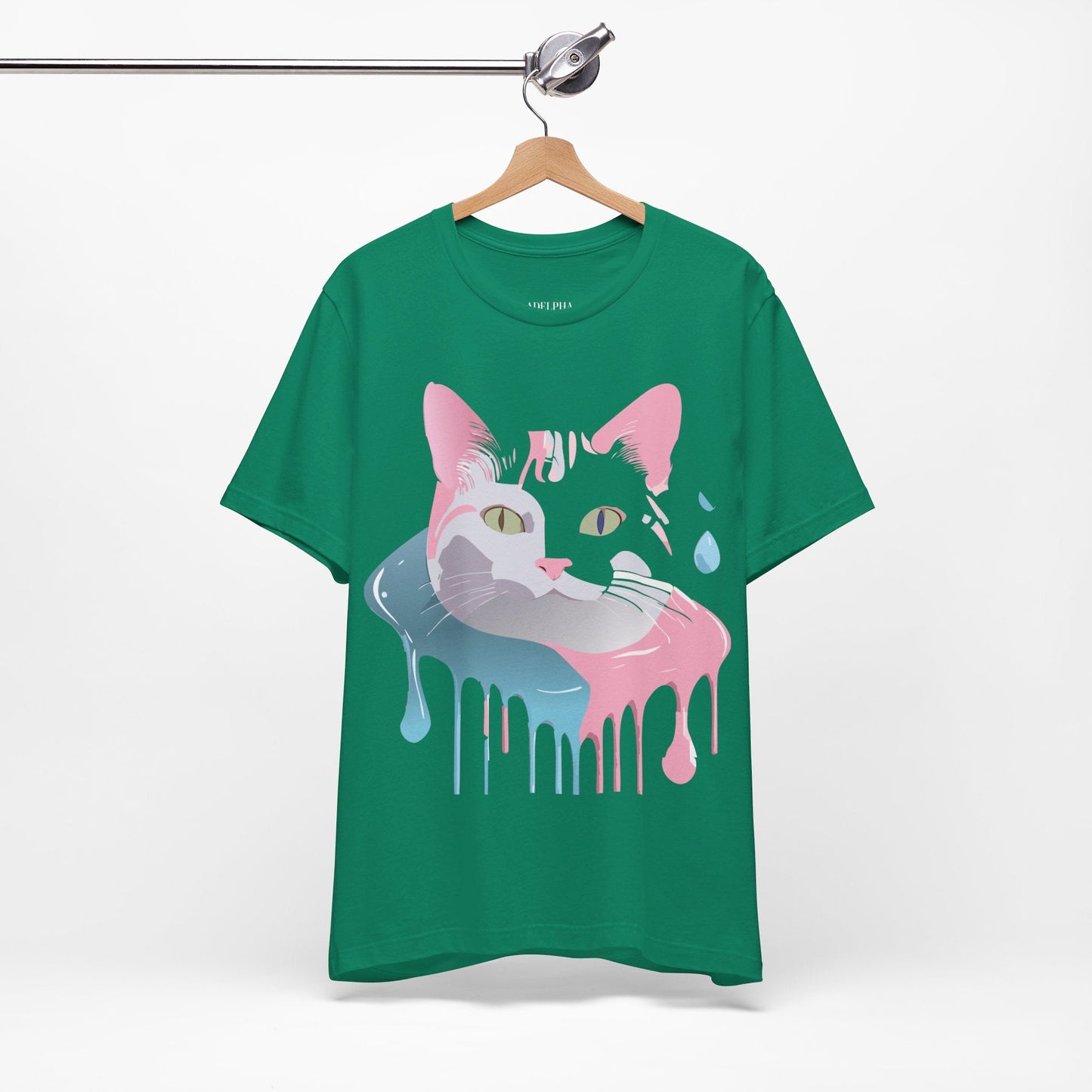 Cat Graphic Tee Unisex Short Sleeve T Shirt Adelpha Vintage Inspired Design