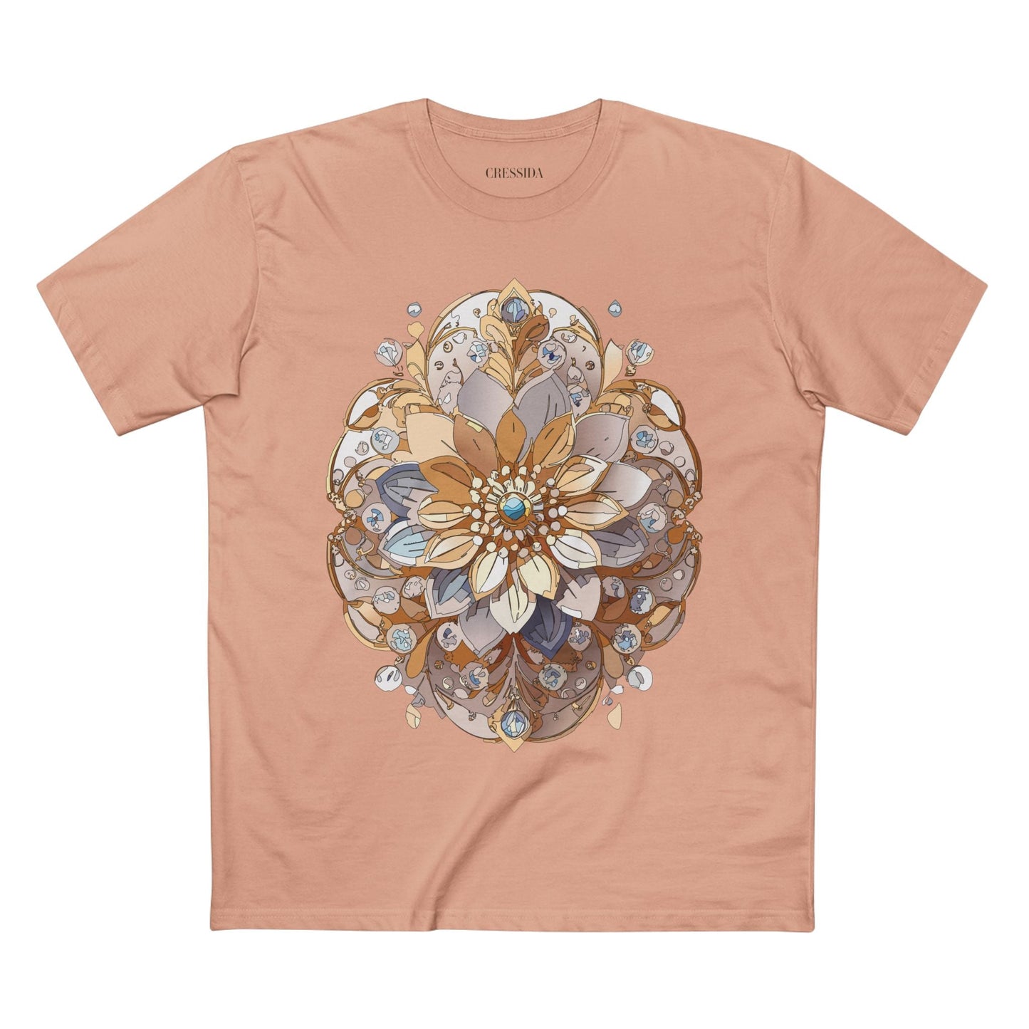 Floral Graphic T-Shirt Unisex 100 Cotton Art Design with Antique Flowers Tee 10