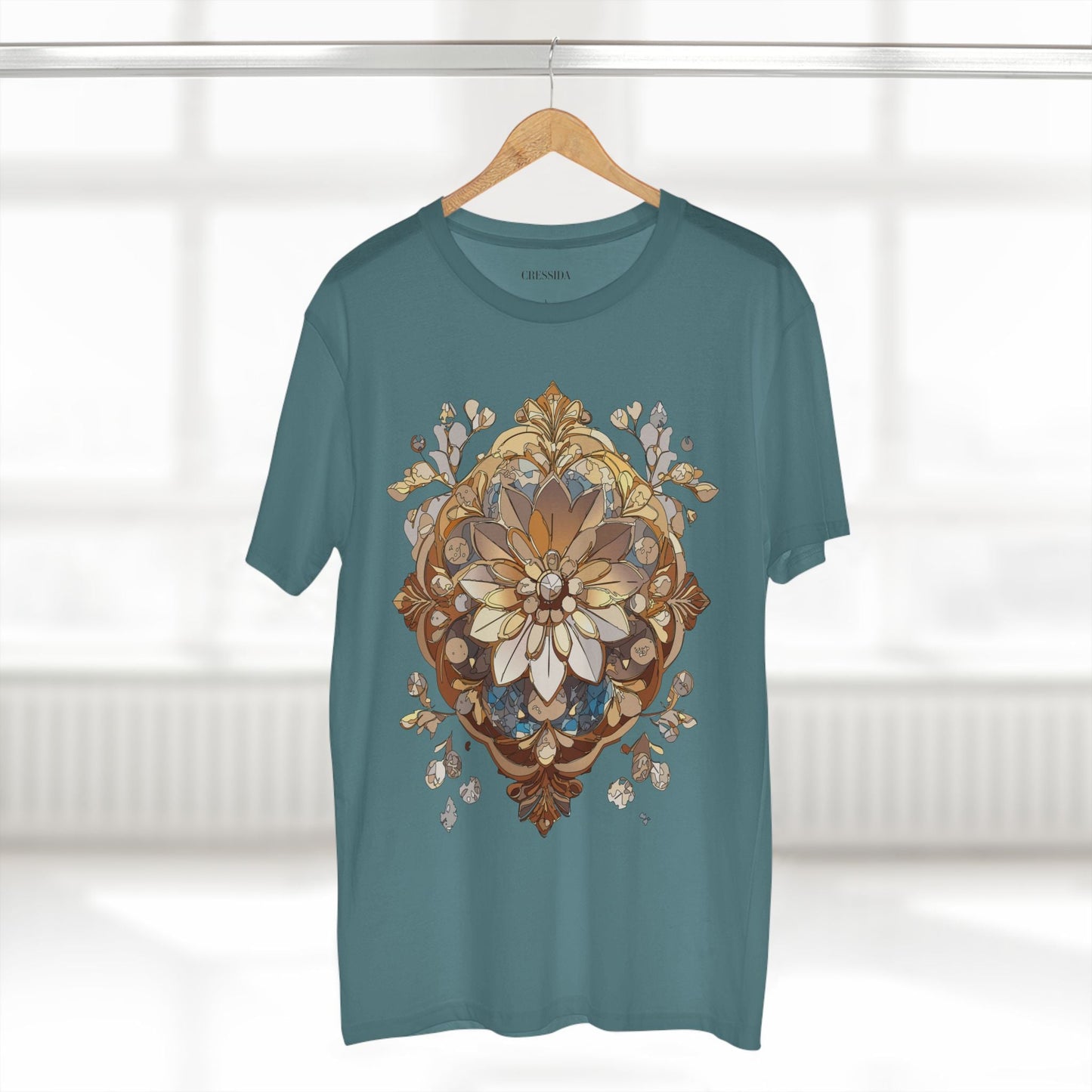 Floral Graphic T-Shirt Unisex 100 Cotton Art Design with Antique Flowers Tee 18