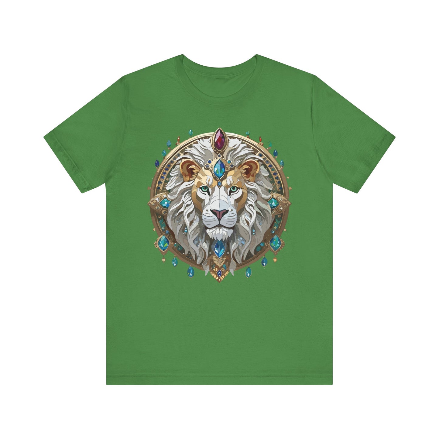 Unisex Lion Graphic Tee, Animal Shirt, Tee Shirt with Lion, Medallion T-Shirt, Animal Medallion Tees