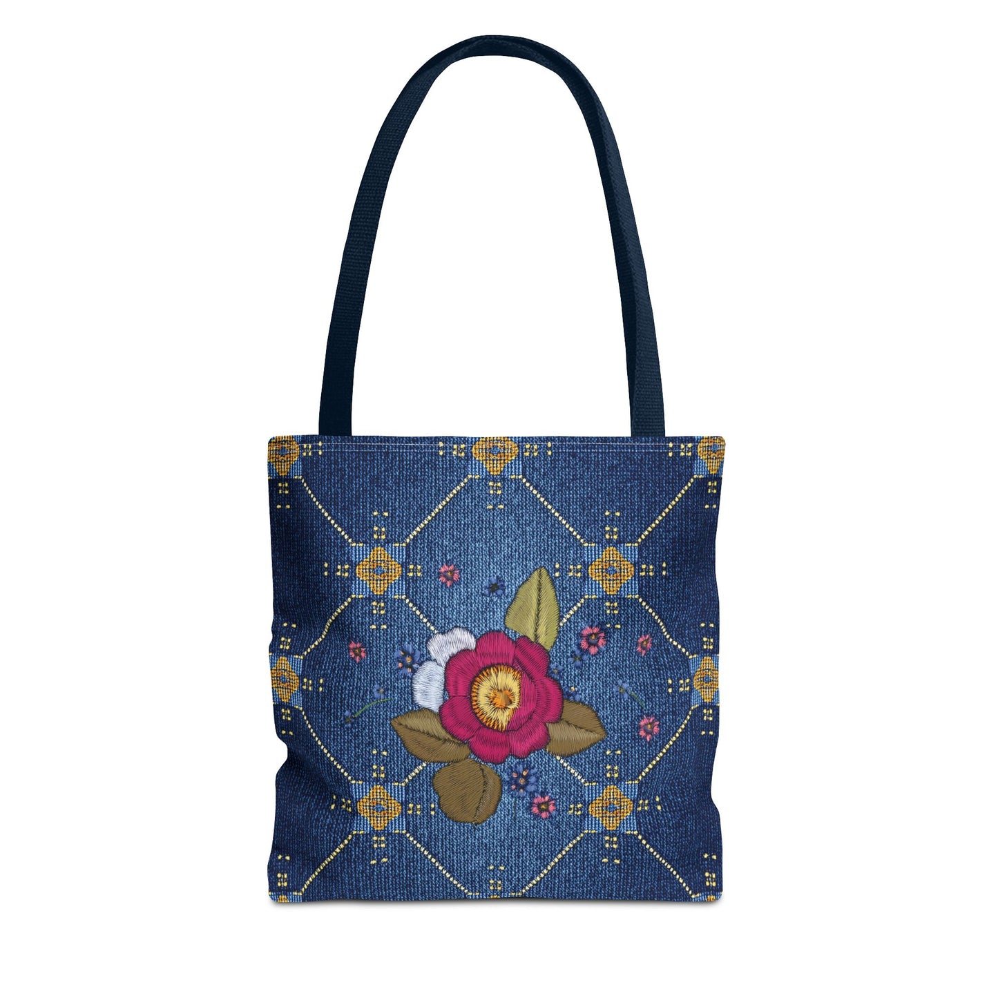 Denim Fabric Imitation Print Unisex Canvas Bag Poly Spun 3 Sizes Tote Bag 160
