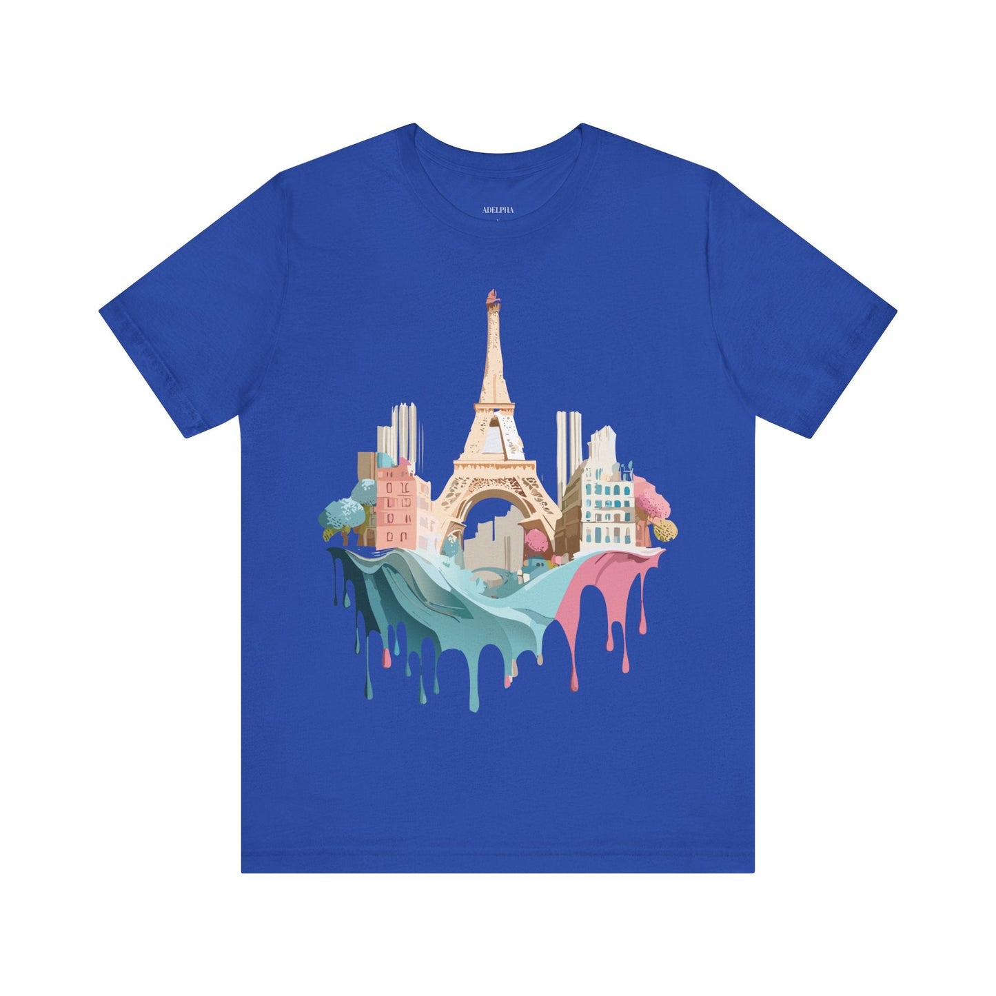 Paris Tourist Graphic Tee Unisex Jersey Short Sleeve Art Design By Vintage Inspired