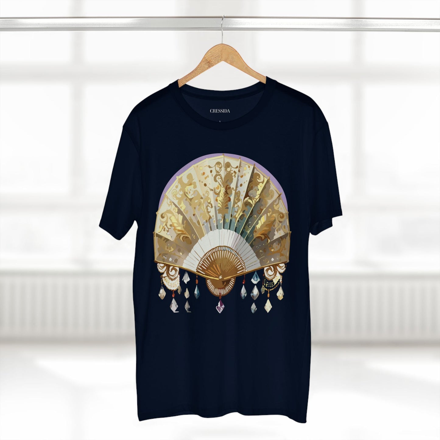Antique Fan Graphic Design T-Shirt Unisex 100 Cotton Floral Carnival Artwork Tee 28