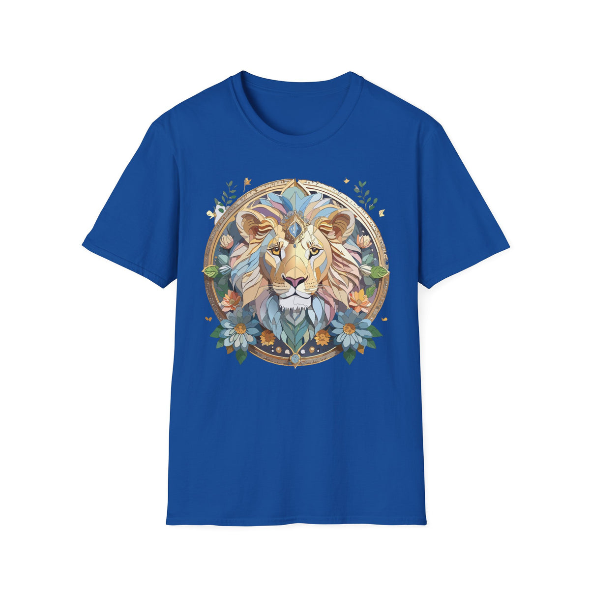 Boho Geometric Lion Tee | Lion Face T-Shirt, Bohemian Animal Graphic