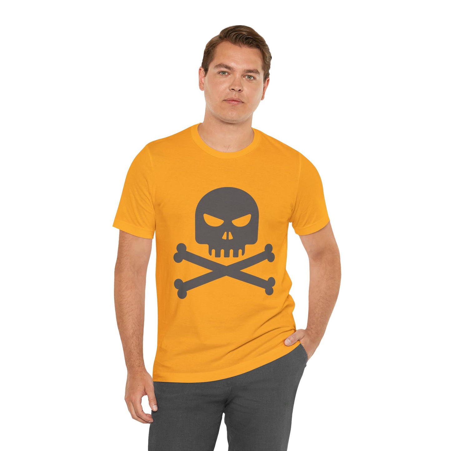 Unisex-T-Shirt aus Baumwolle mit Totenkopf