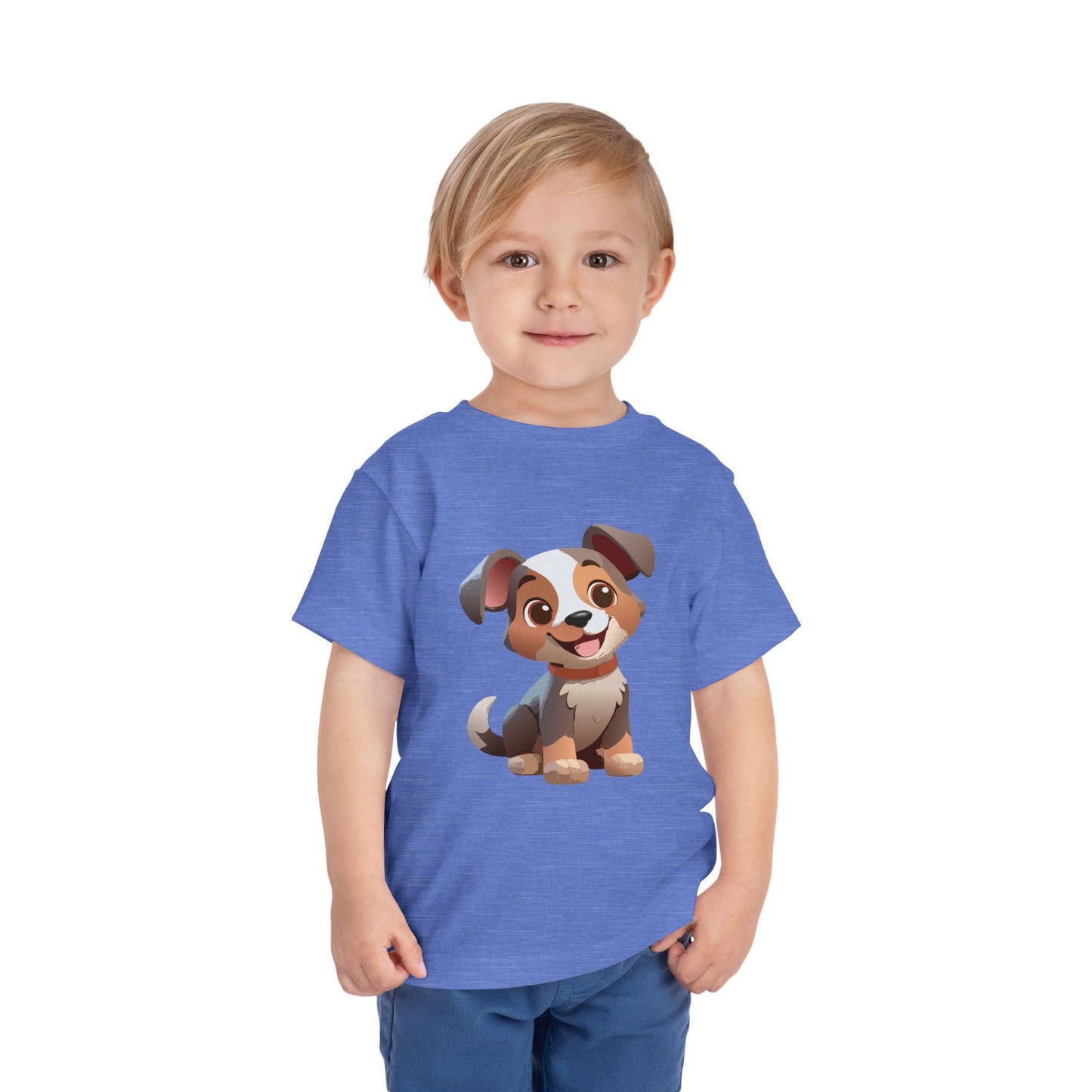 Bonita camiseta de manga corta para niños pequeños con diseño de cachorro: regalo adorable para amantes de las mascotas (2 a 5 años)