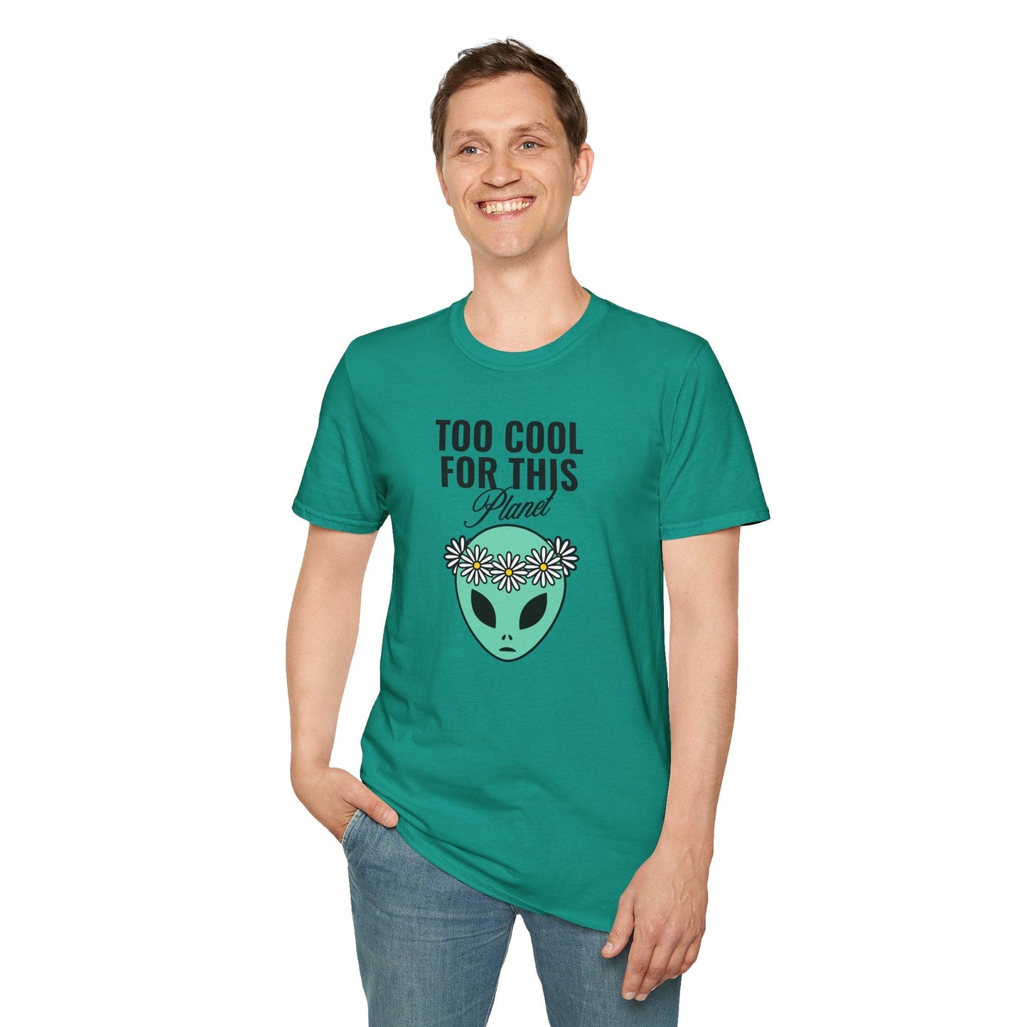 Alien Graphic Tee  Too Cool For This Planet Floral Crown