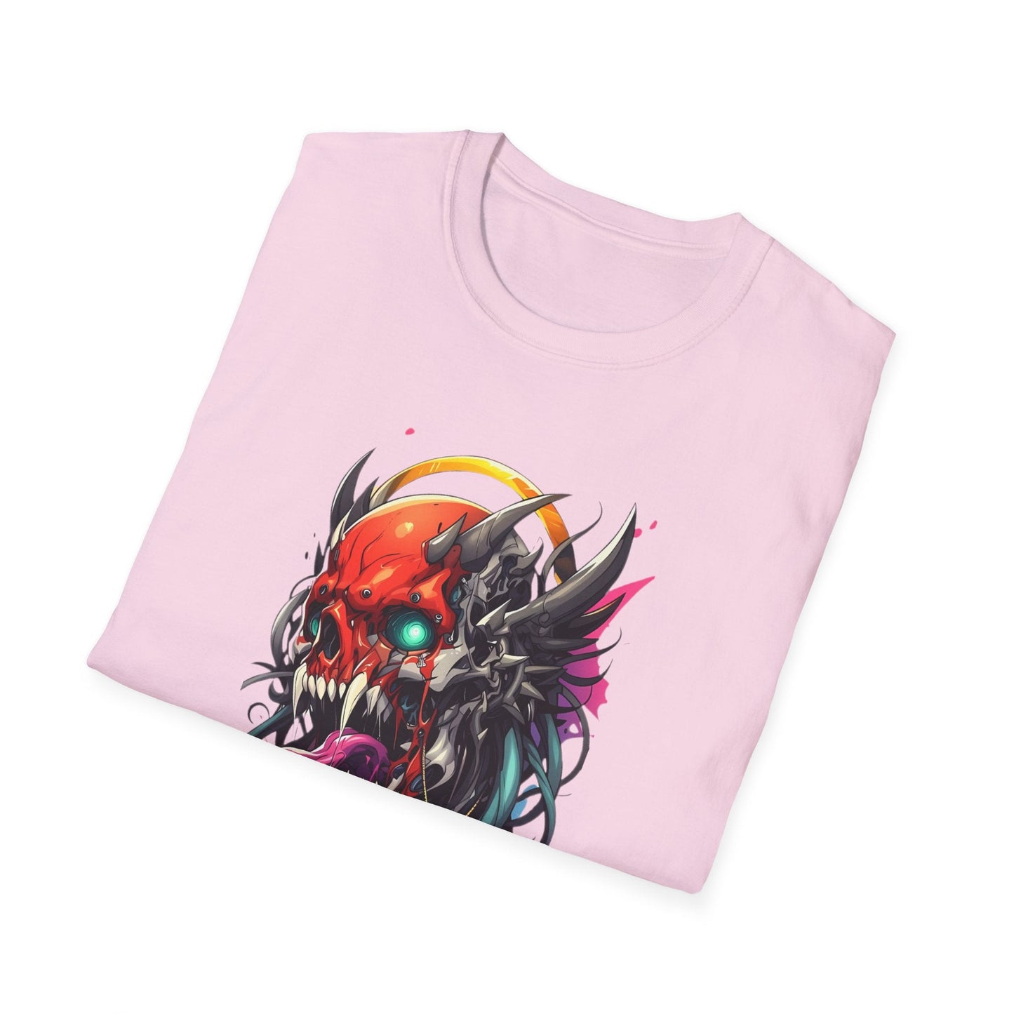 Skull Tee Shirt Unisex Skeleton Art Design Gildan Softstyle 64000 100 Percent Ring Spun Cotton