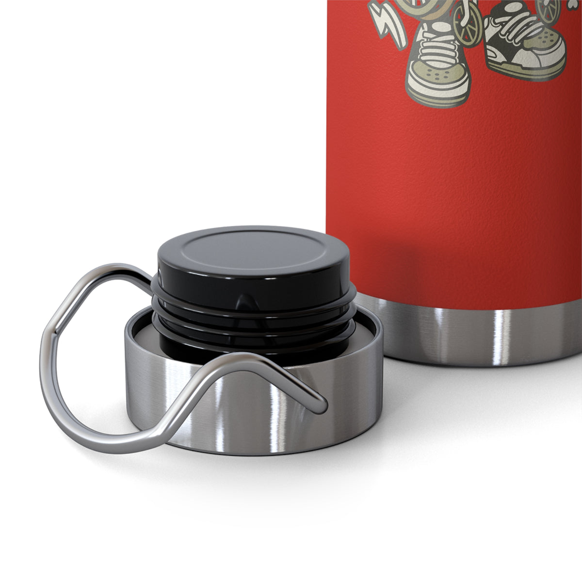 22oz Copper Insulated Water Bottle with Cartoon Design - CV43