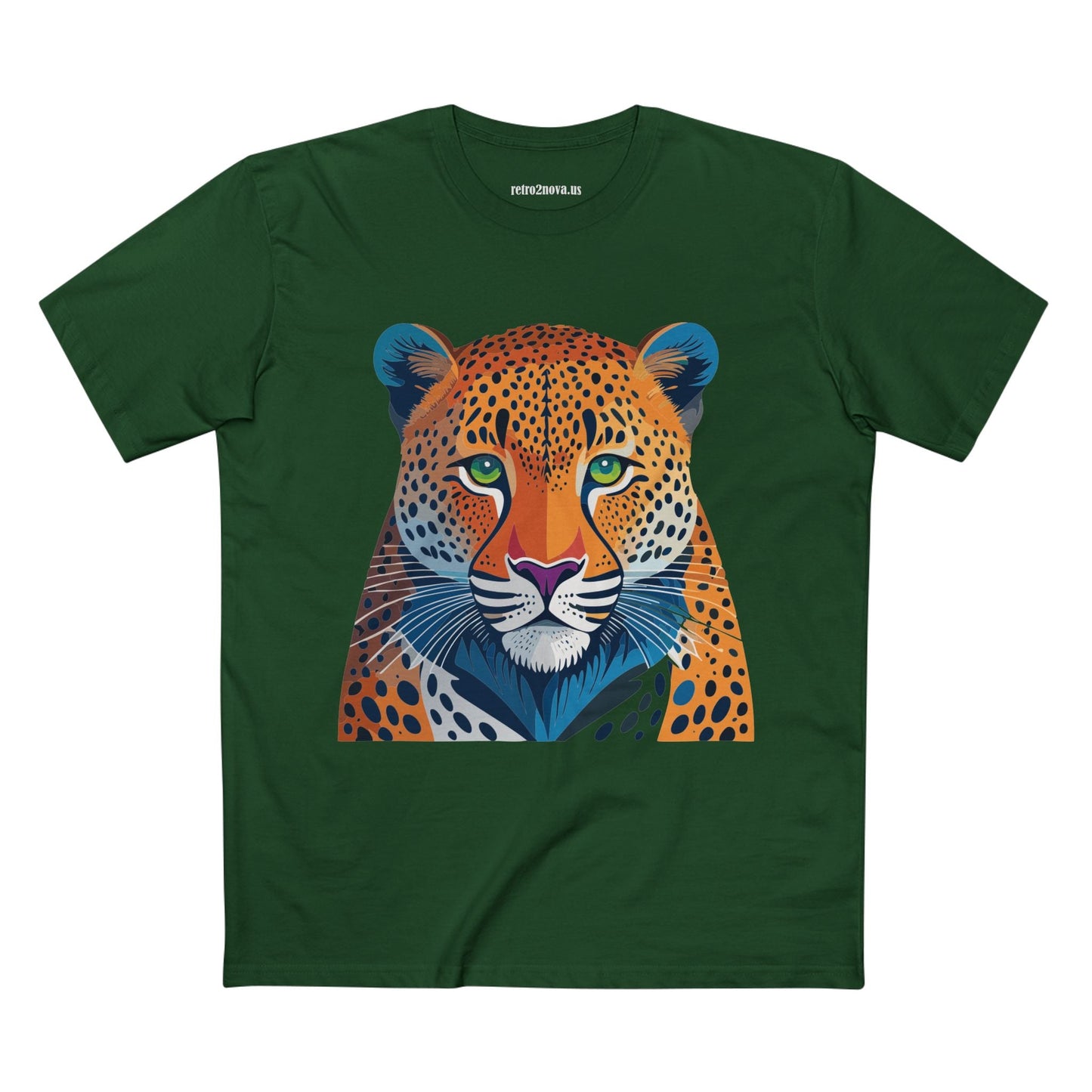 Unisex Cheetah Shirt Premium Cotton Tee With Original Art Design From Retro2Nova Art Collection For Everyday Comfort