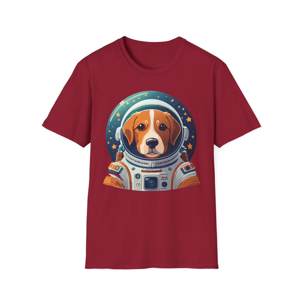 Beagle Astronaut Tee | Space Helmet Dog T-Shirt, Cute Cosmic Pet Illustration