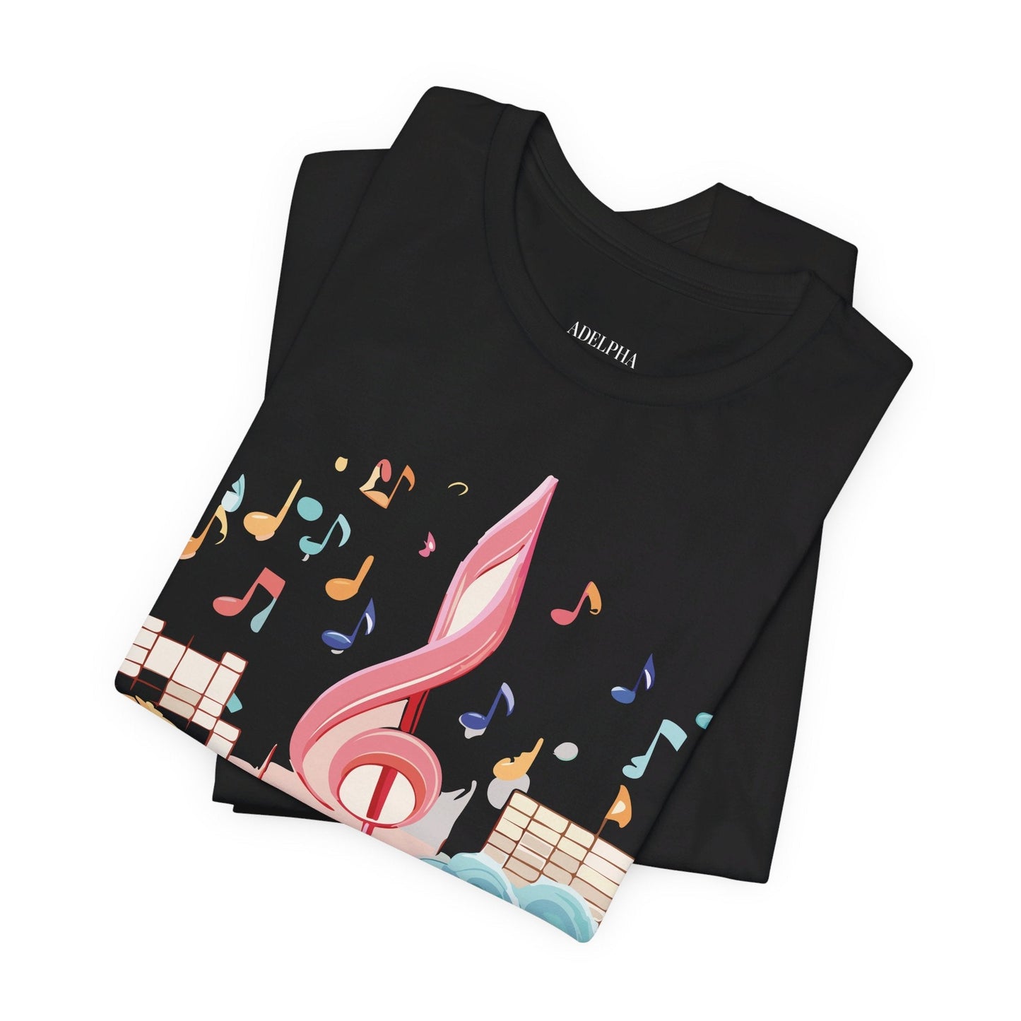 Adelpha Music Graphic T Shirt Unisex Short Sleeve Tee Vintage Inspired Art Design Premium