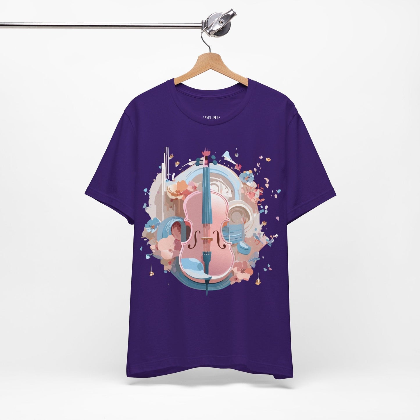 Music T Shirt Unisex Graphic Tee By Adelpha Art Design Vintage Inspired Short Sleeve