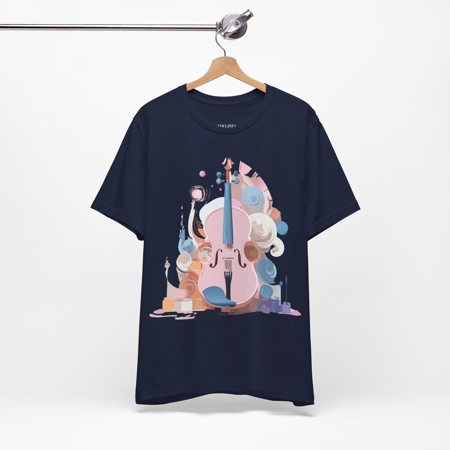Music T Shirt Unisex Graphic Tee Vintage Inspired Artwork By Adelpha Short Sleeve