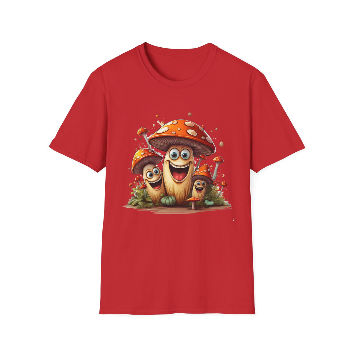 Funny Mashroom Cartoon  Graphic Tee Gildan Unisex 100 Cotton Tee Shirt c13