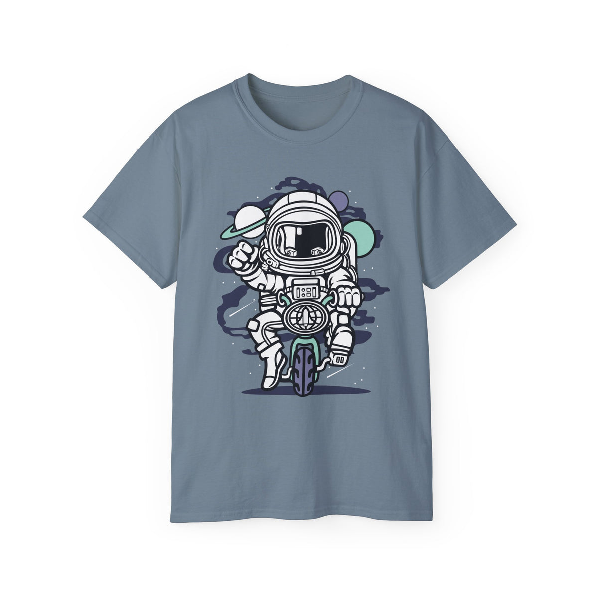 Astronaut Cartoon Graphic Tee Unisex 100 Cotton Gildan T-Shirt 6