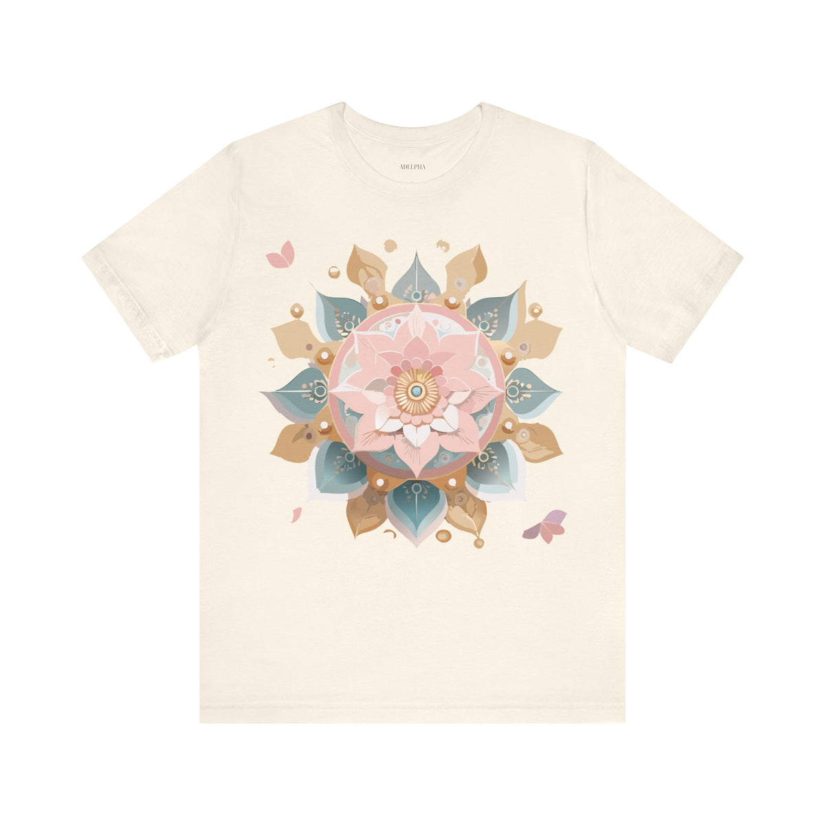 Mandala Graphic Unisex Cotton Bella+Canvas Tee with Floral Art Design d25