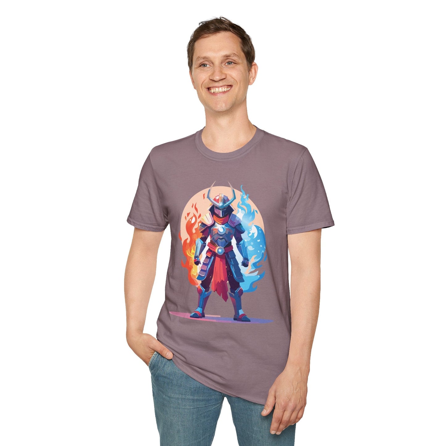 Samurai Shirt Unisex Gildan Softstyle 64000 Tee 100 Percent Ring Spun Cotton Comfortable