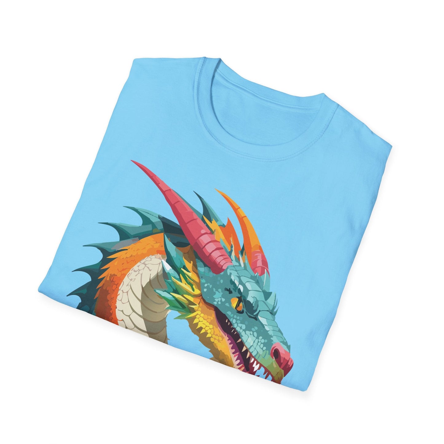 Dragon Graphic Unisex Cotton Softstyle Art Design Tee With Animals 1