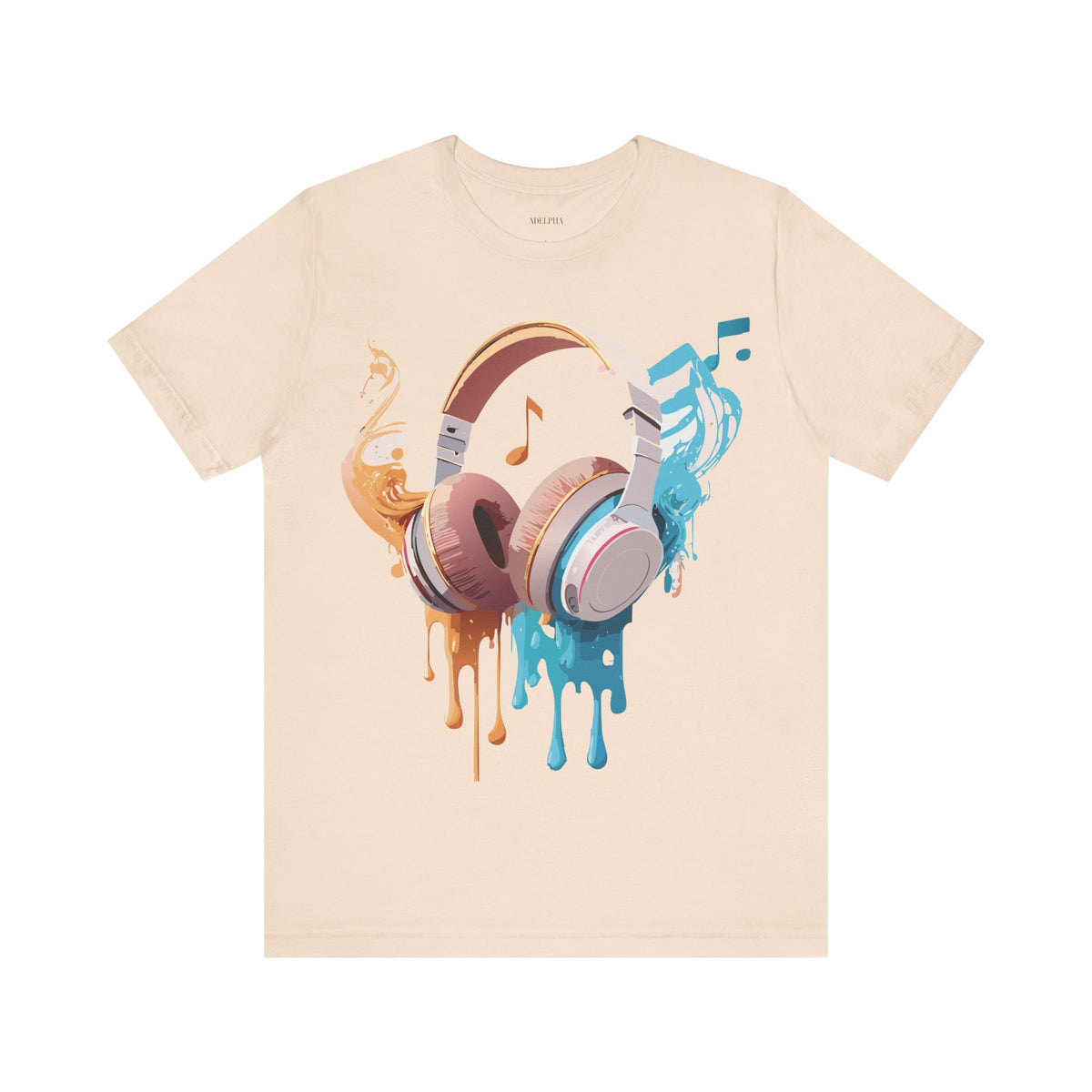 Music Graphic Unisex Cotton Bella+Canvas Tee with Art Design m142