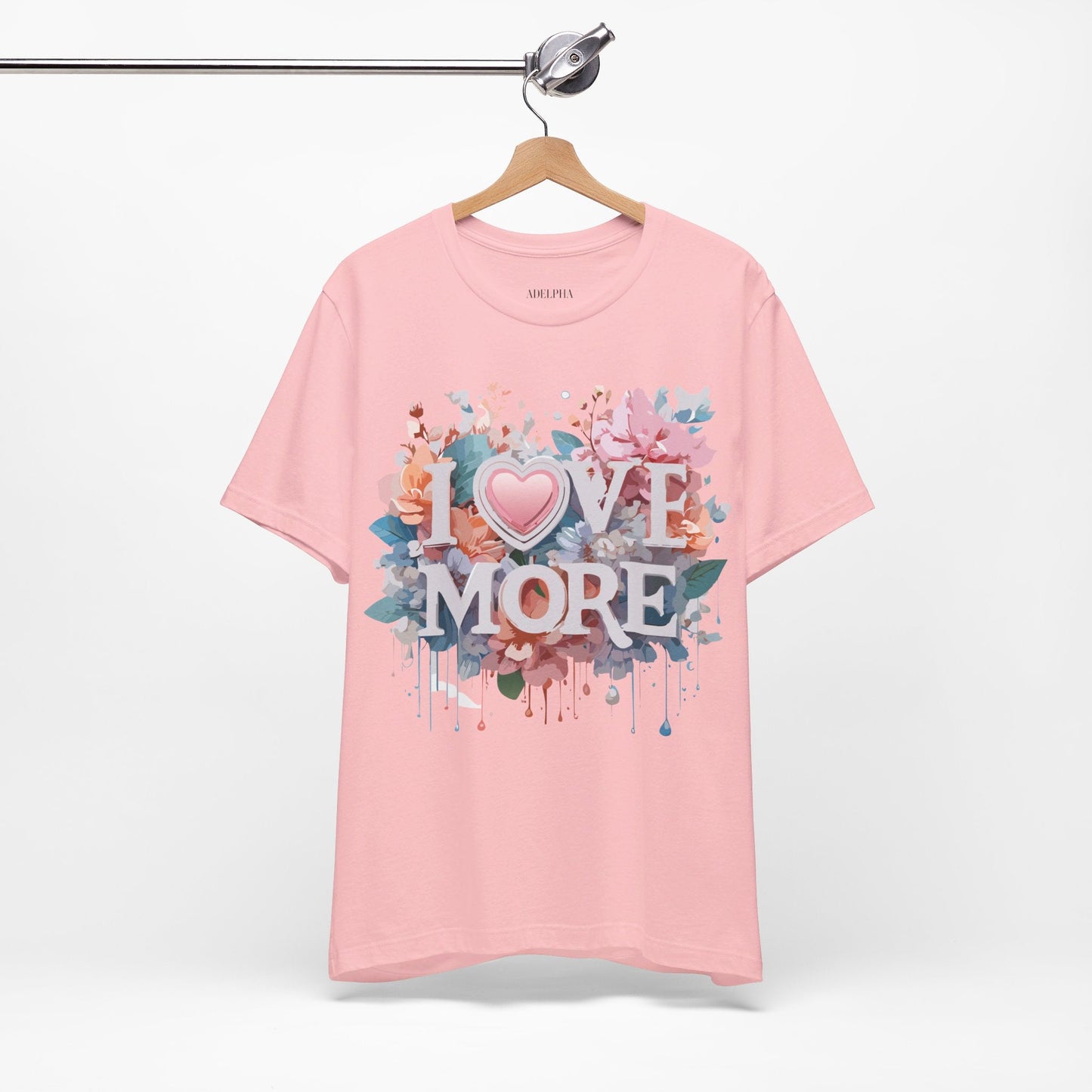 Valentine Day Graphic Unisex 100 Cotton Vintage Artwork with Love and Flower Design Tee 17