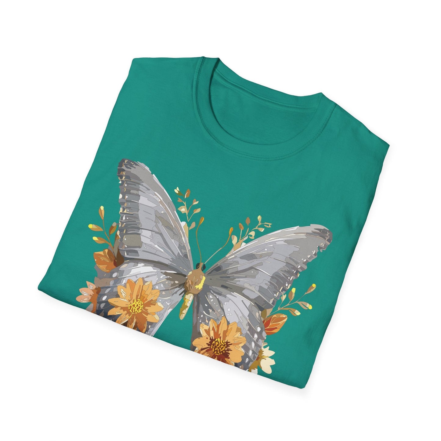 Butterfly T Shirt For Unisex Gildan Softstyle 64000 Cotton Comfort Monarch Design Tee