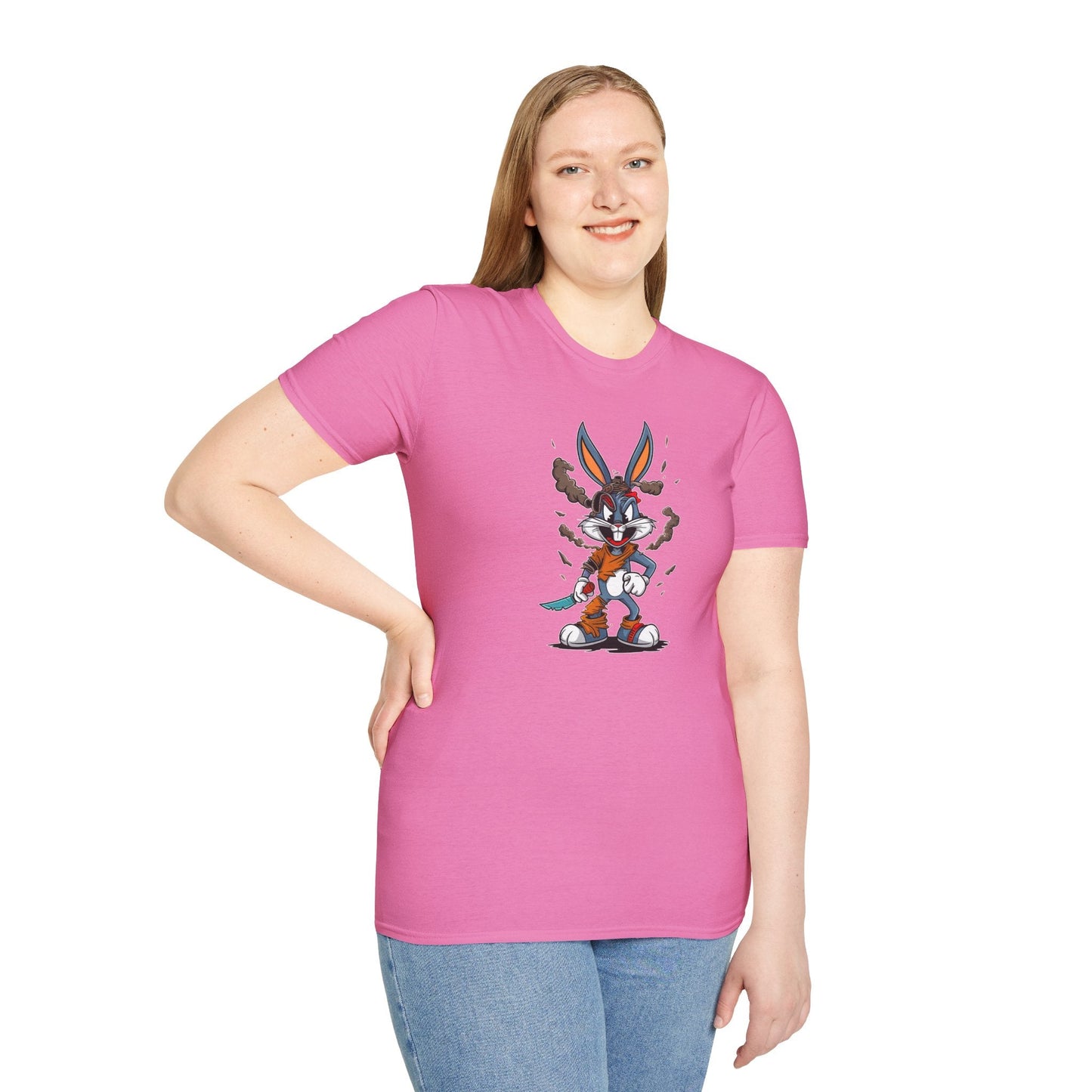 Bugs Bunny T Shirt Unisex Cartoon Tee Gildan Softstyle 64000 Comfortable Graphic Tee Classic