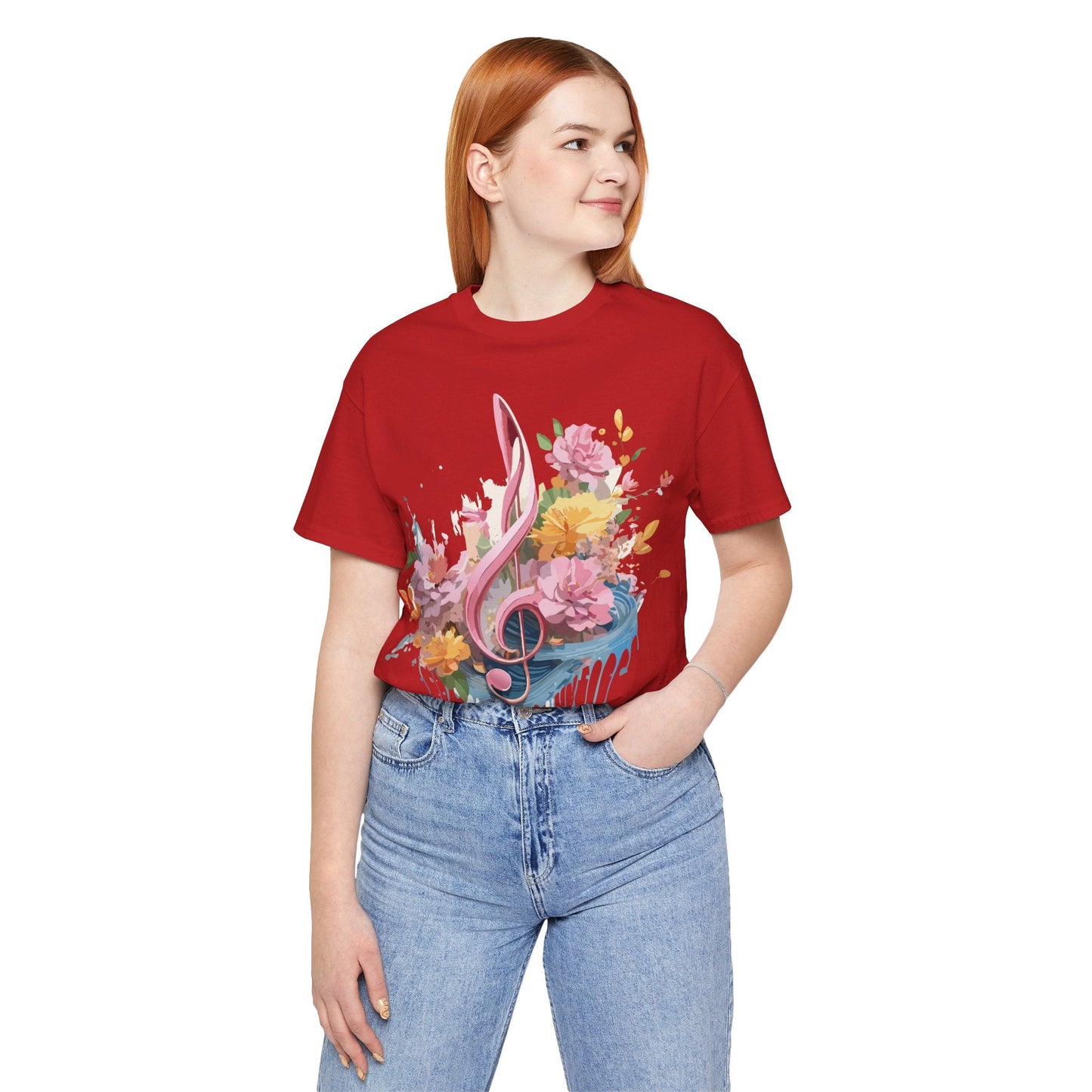 Music Graphic Unisex 100 Cotton Vintage Art with Musical Elements Tee 139