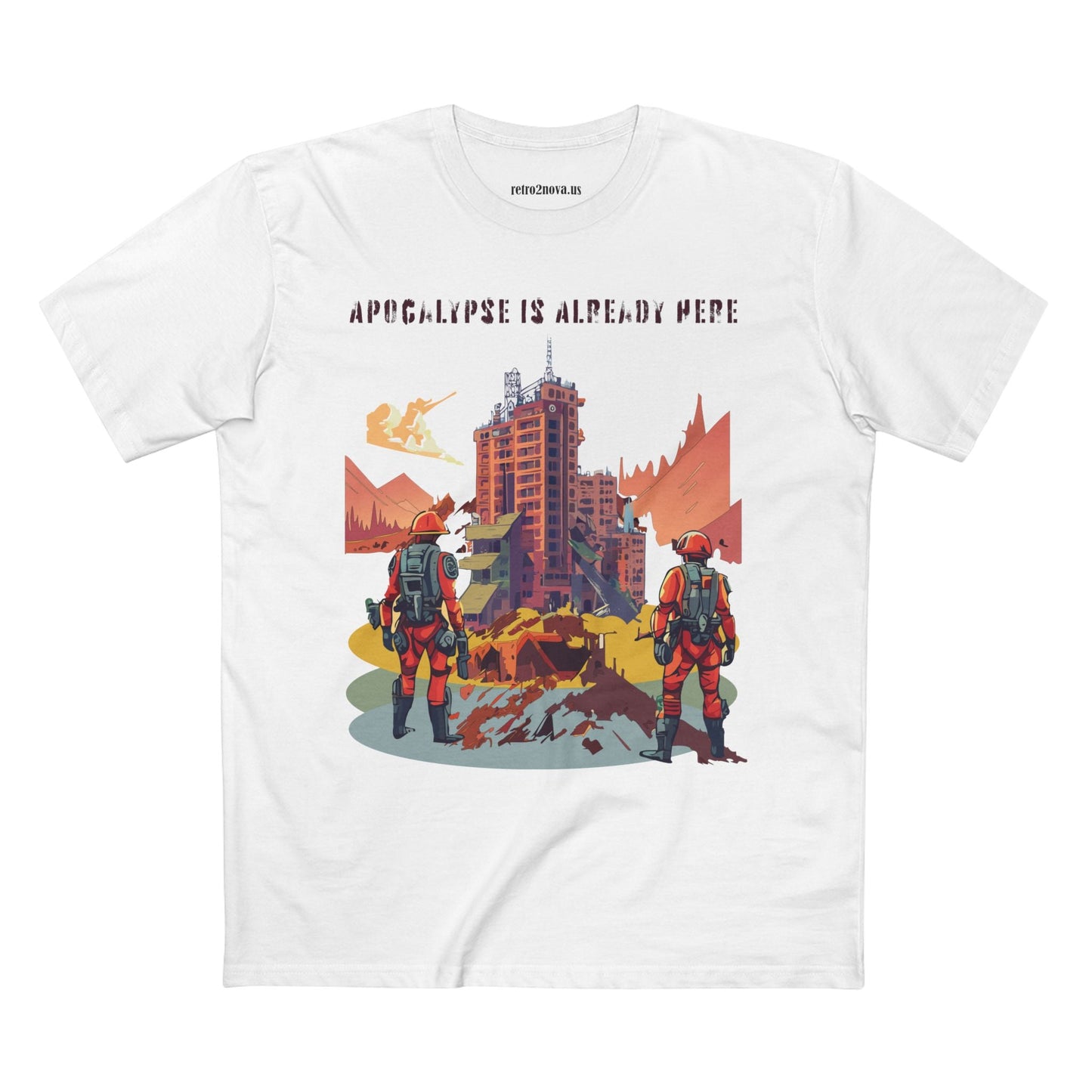 Cataclysm Doomsday Unisex Premium Cotton Tee With Original Art Design Retro2Nova