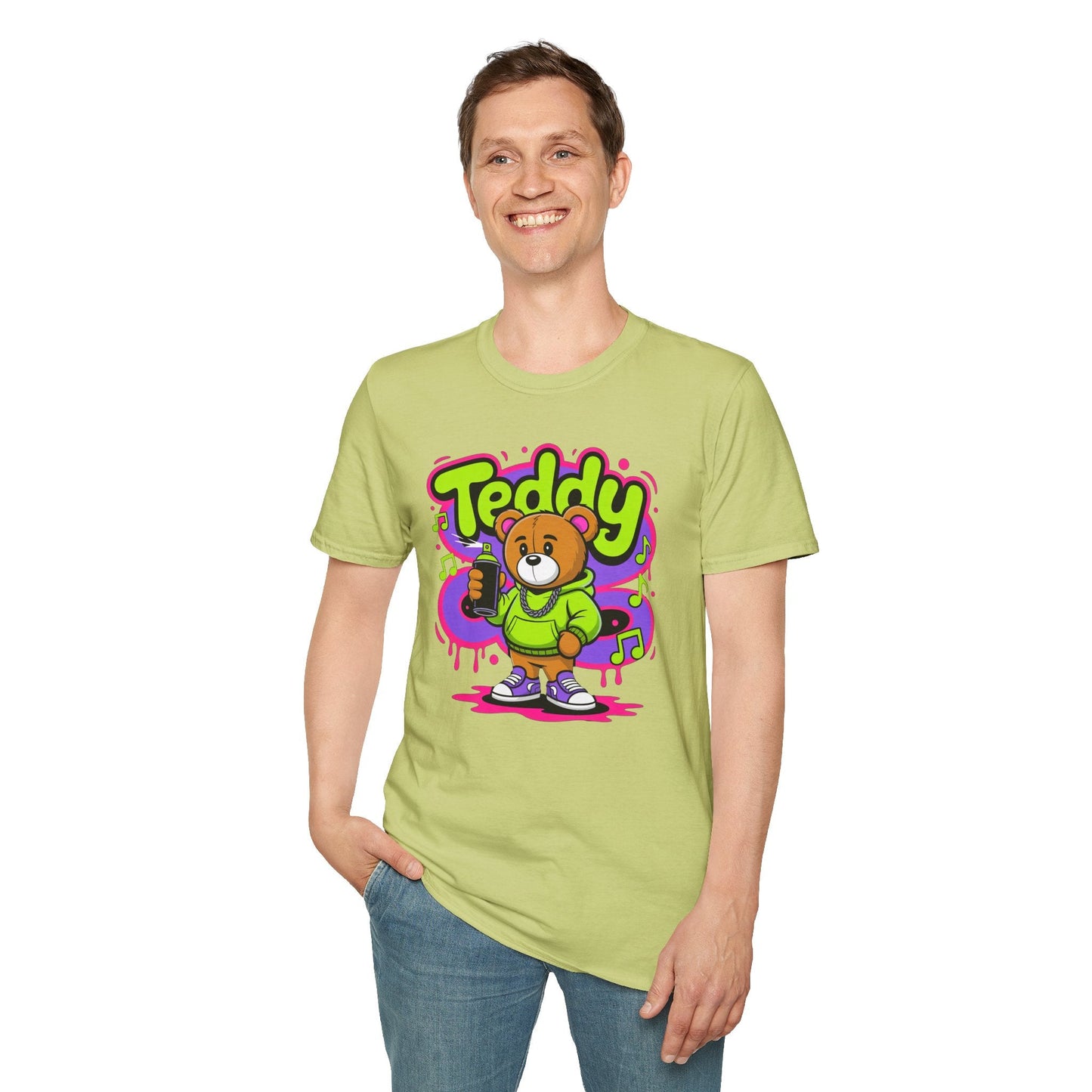 Cartoon T Shirt With Animation Funny Animals Tee Unisex Softstyle Gildan 64000 Cotton