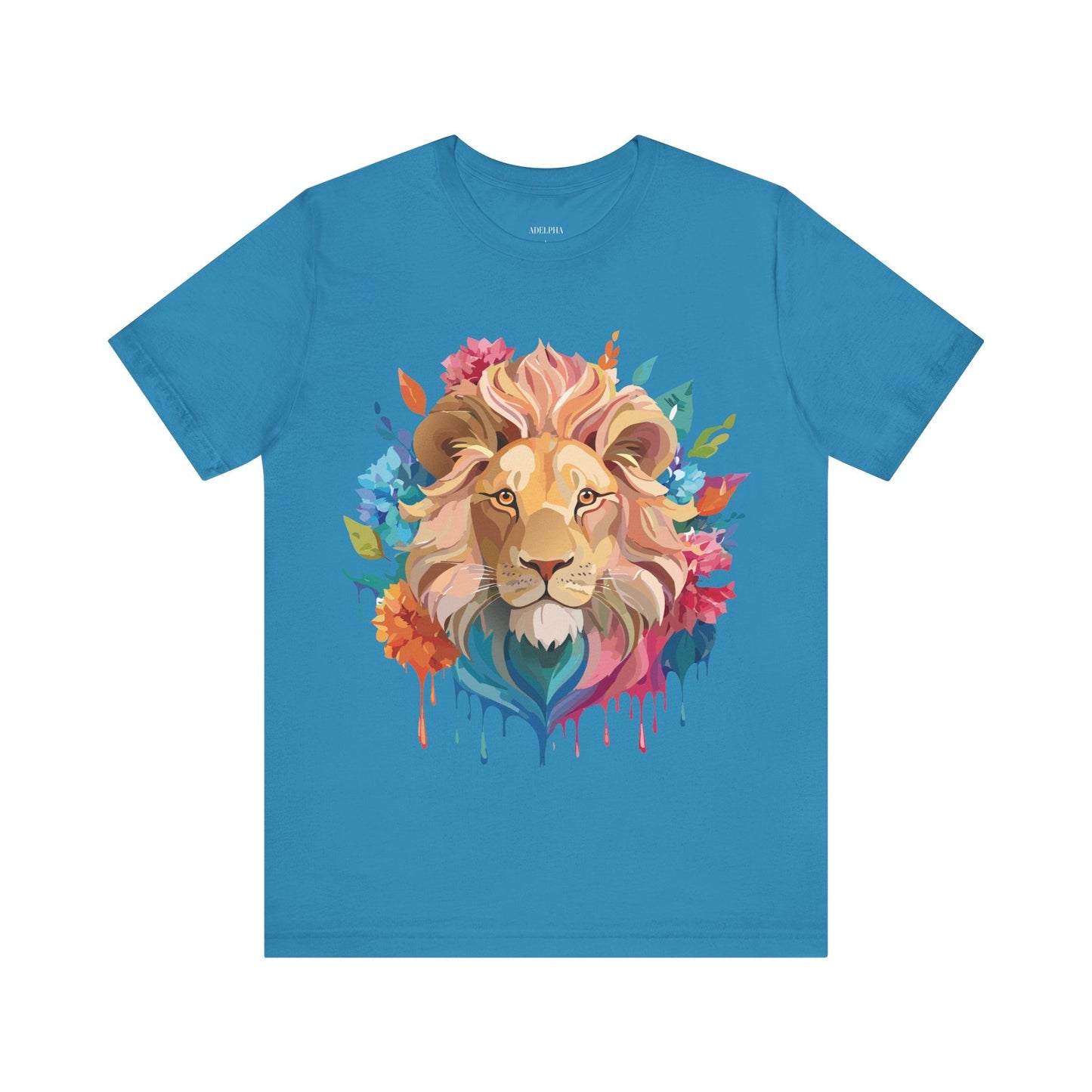 Lion Graphic Tee Unisex Jersey Short Sleeve Shirt With Vintage Adelpha Artwork Design
