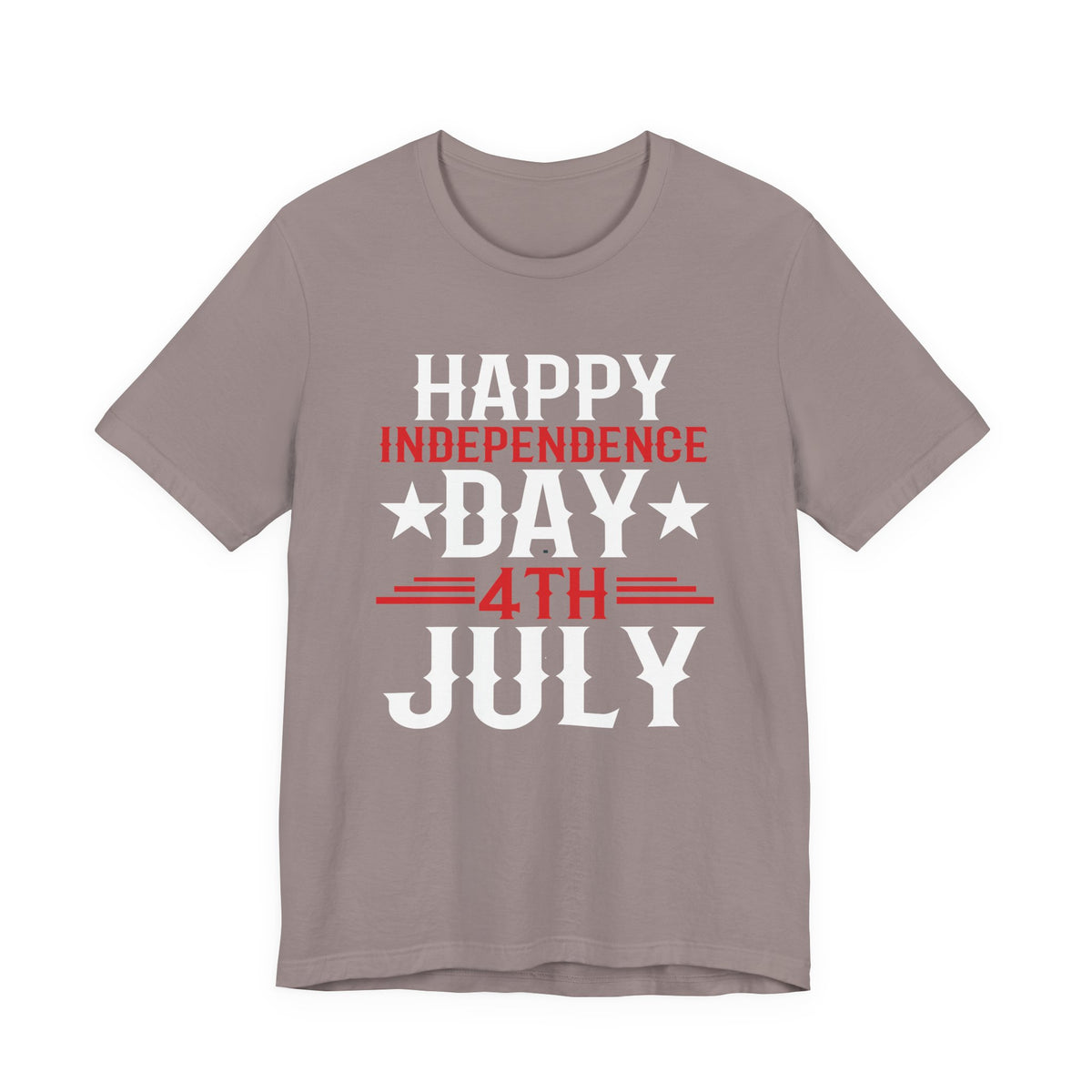 Happy Independence Day 4th July T-Shirt Patriotic Stars Stripes Unisex Cotton 016