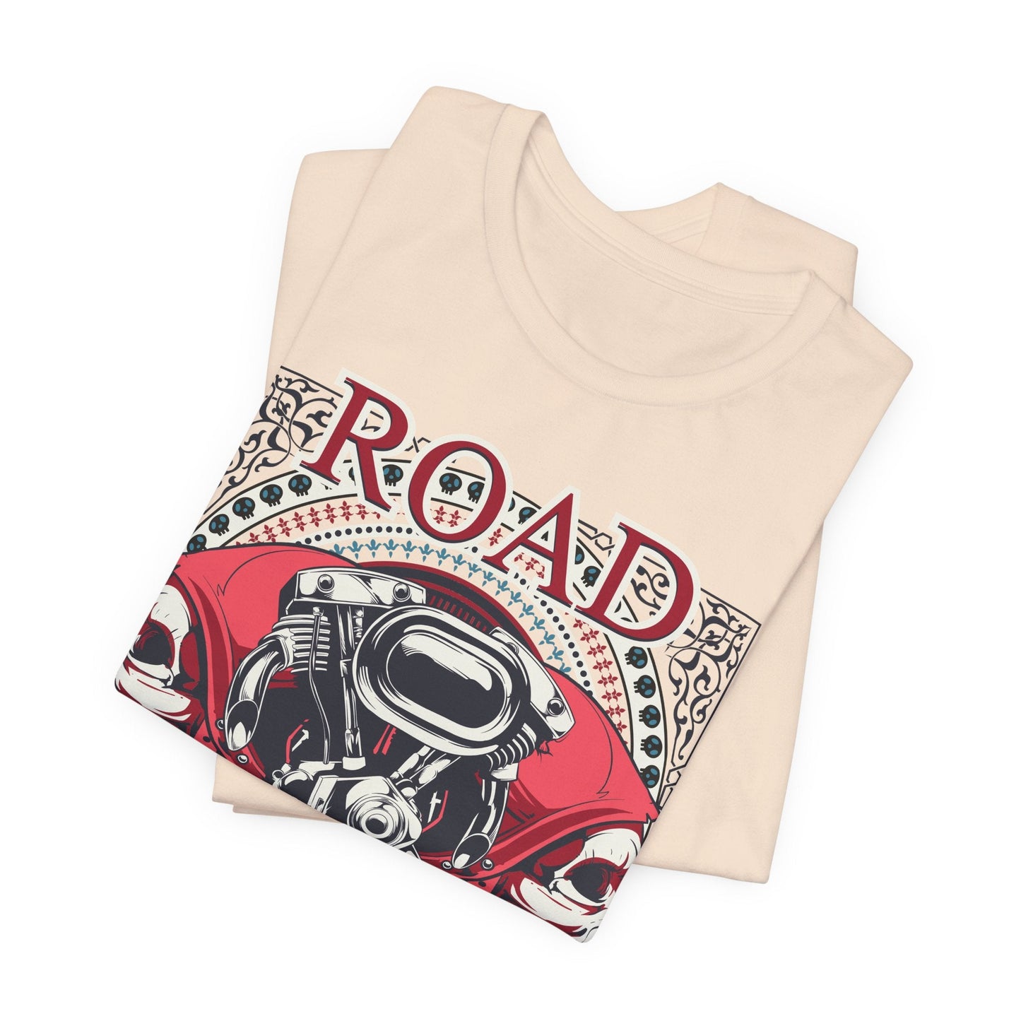 Dark Road Motorcycle Helmet Skull Tee Biker graphic t-shirt G-1
