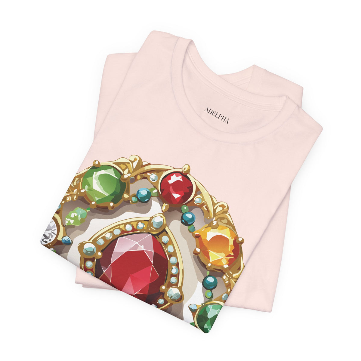 Jewelry Graphic Unisex Cotton Bella+Canvas Tee with Art Design n127