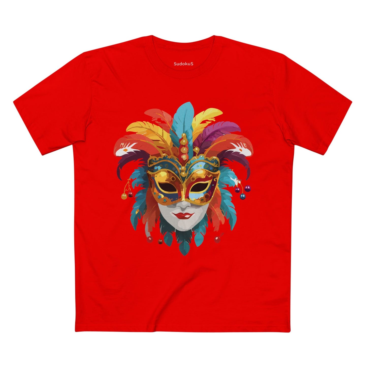 Mask Graphic Unisex 100 Cotton Staple Tee 10