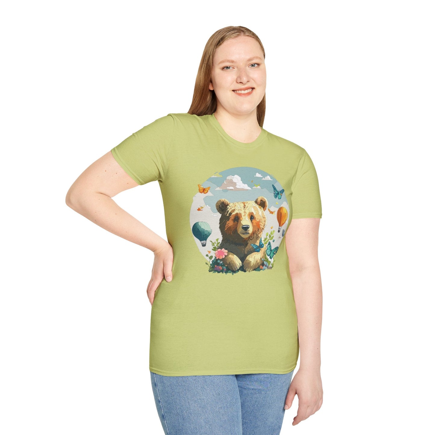 Bear T Shirt Unisex Teddy Bear Tee Softstyle 64000 Breathable Everyday Wear For All Ages