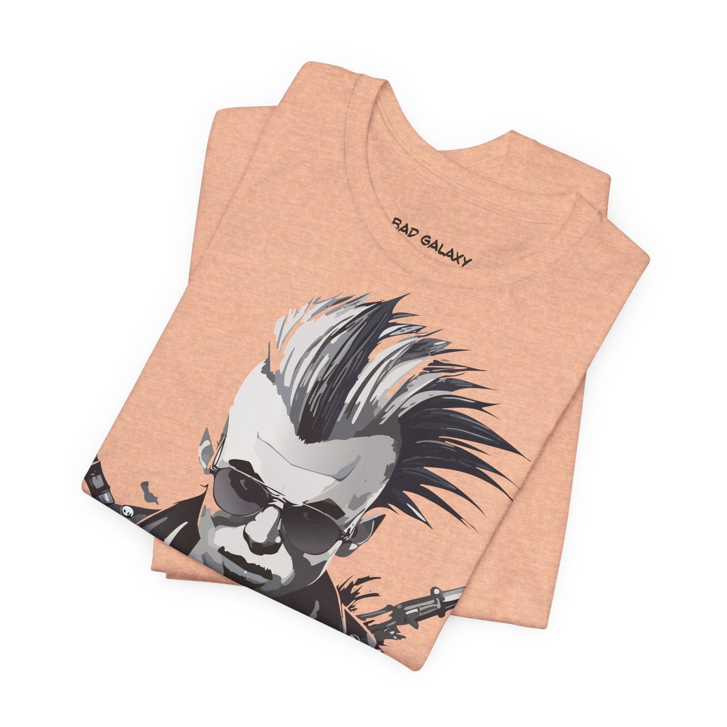 Punk Rock Tee Shirt From Bad Galaxy Made To Order 100 Percent Cotton Eco Friendly Inks USA
