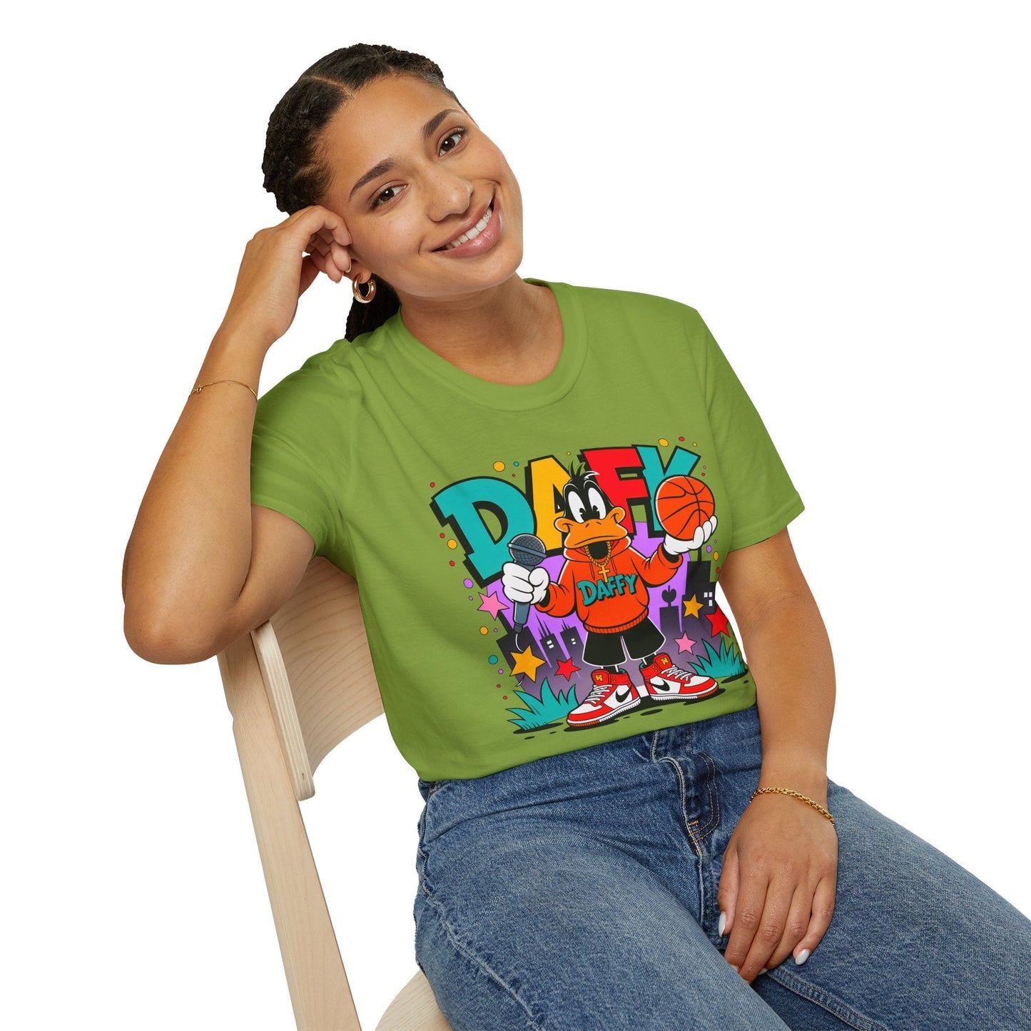 Funny Animals Cartoon T Shirt Unisex Graphic Tee Animation Shirt Softstyle Cotton