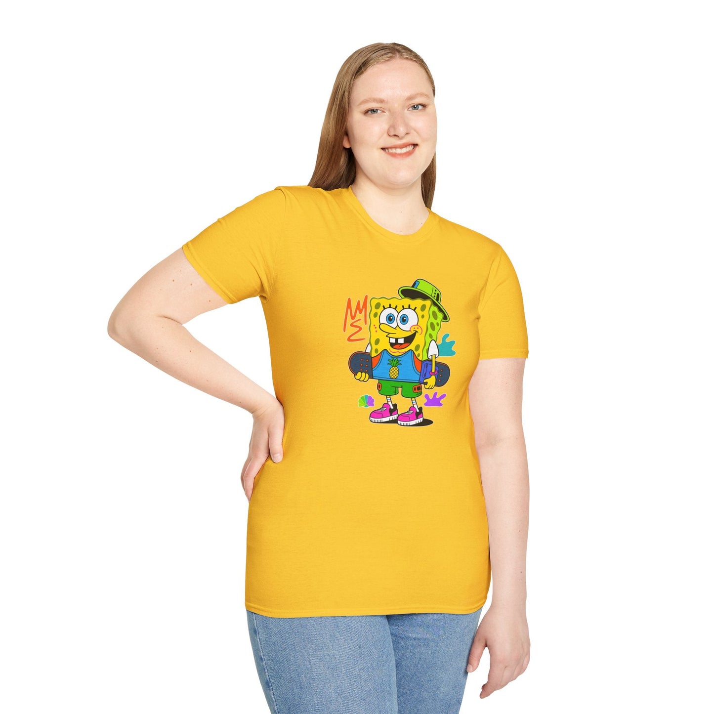 Unisex Cartoon T Shirt With Animals Animation Tee Softstyle Gildan 64000 Cotton Fabric