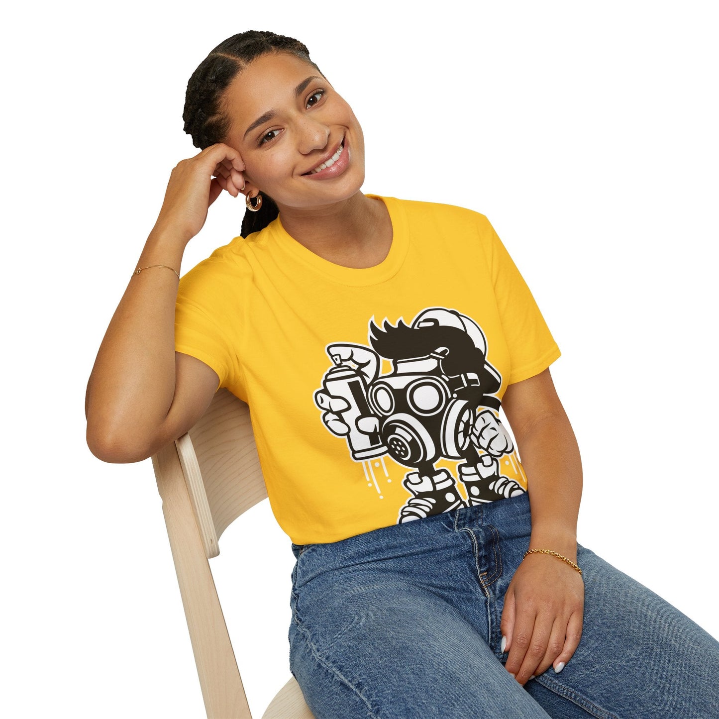 Cartoon T Shirt Unisex Animation Tee Funny Art Design Gildan Softstyle 64000 Ring Spun Cotton
