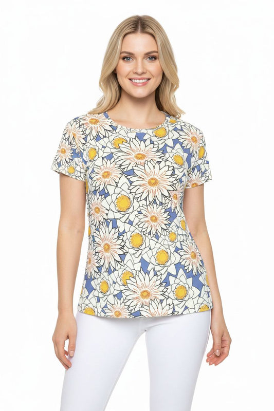 Women Poly Shirt with Floral Print F226