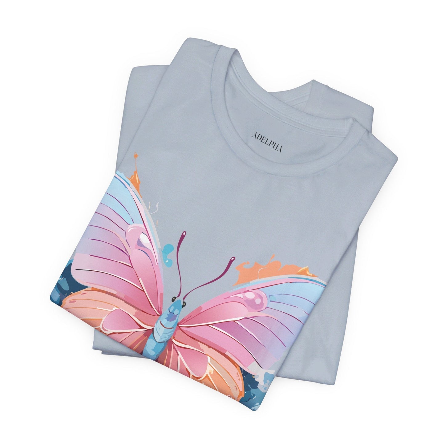Butterfly Graphic Tee Unisex Short Sleeve Adelpha Vintage Art Shirt