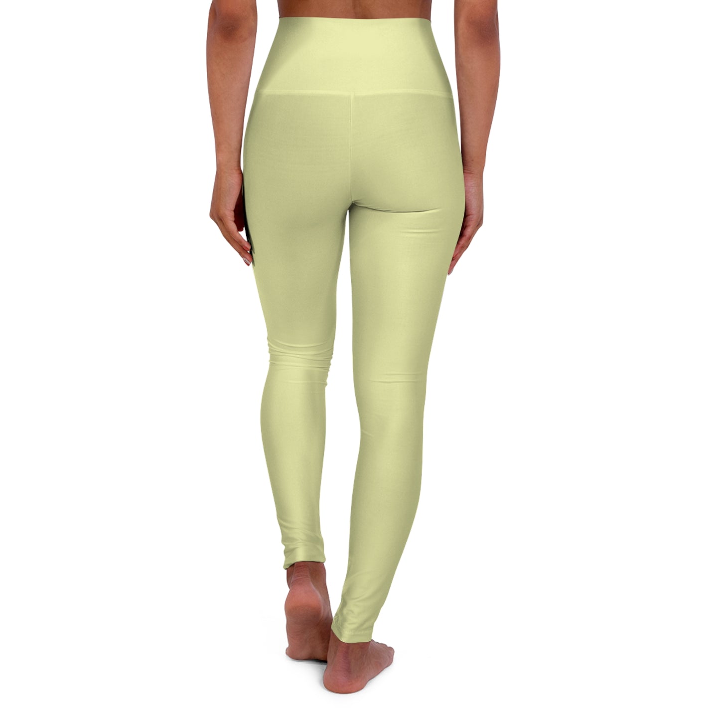 Spring Yellow Color High-Waist Yoga Leggings Women's Seamless Poly-Span Stretchy Pants XS-2XL