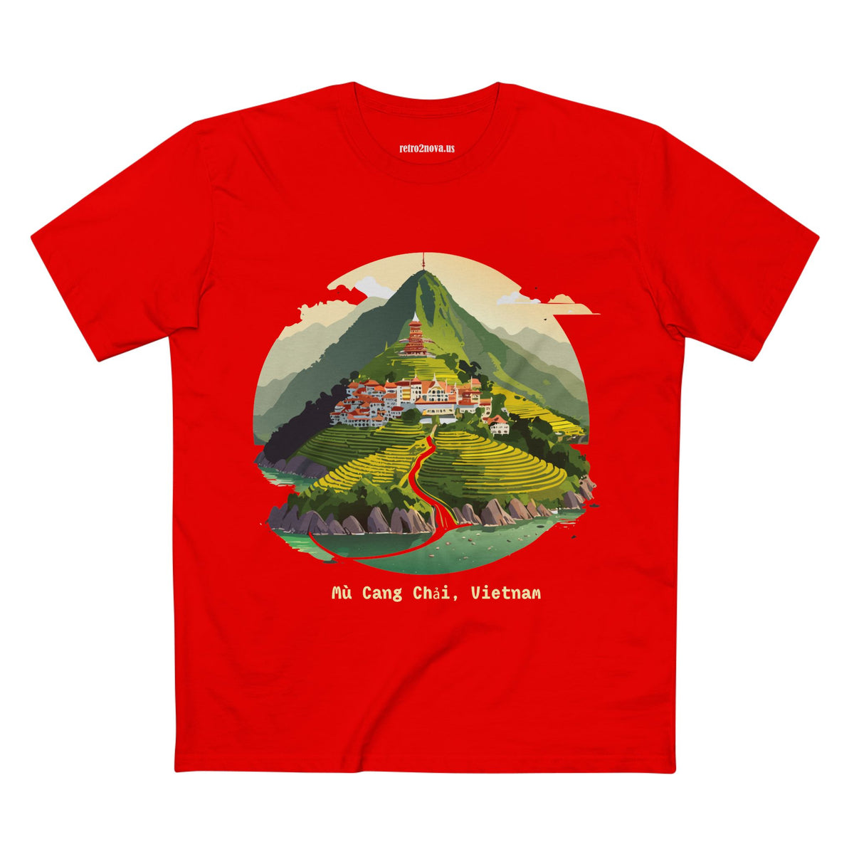 Mu Cang Chai Vietnam landscape tee | Sapa rice terraces mountain village