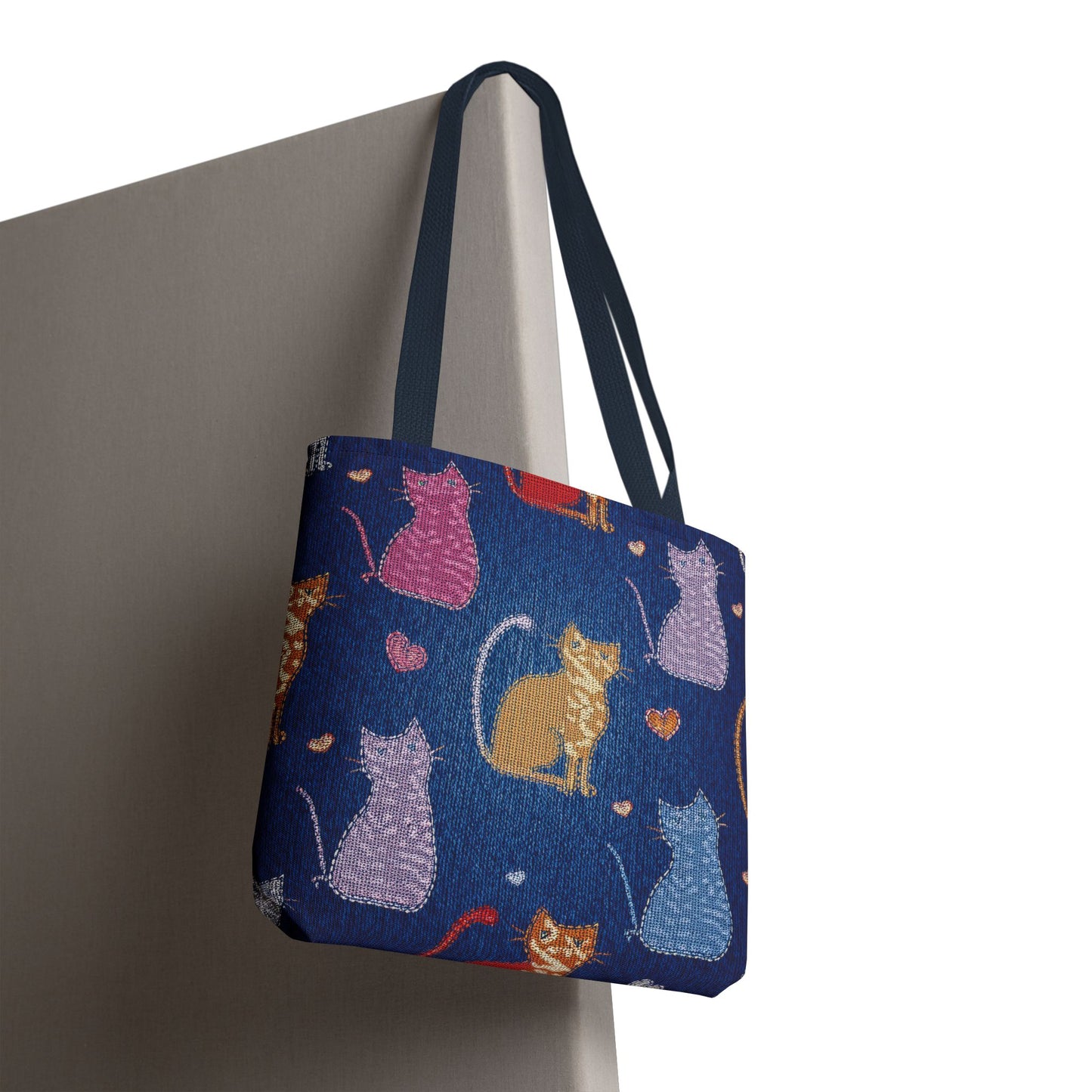 Love Day Graphic Design Denim Fabric Imitation Print Unisex Canvas Bag POLY 3 Sizes Tote Bag 201-20