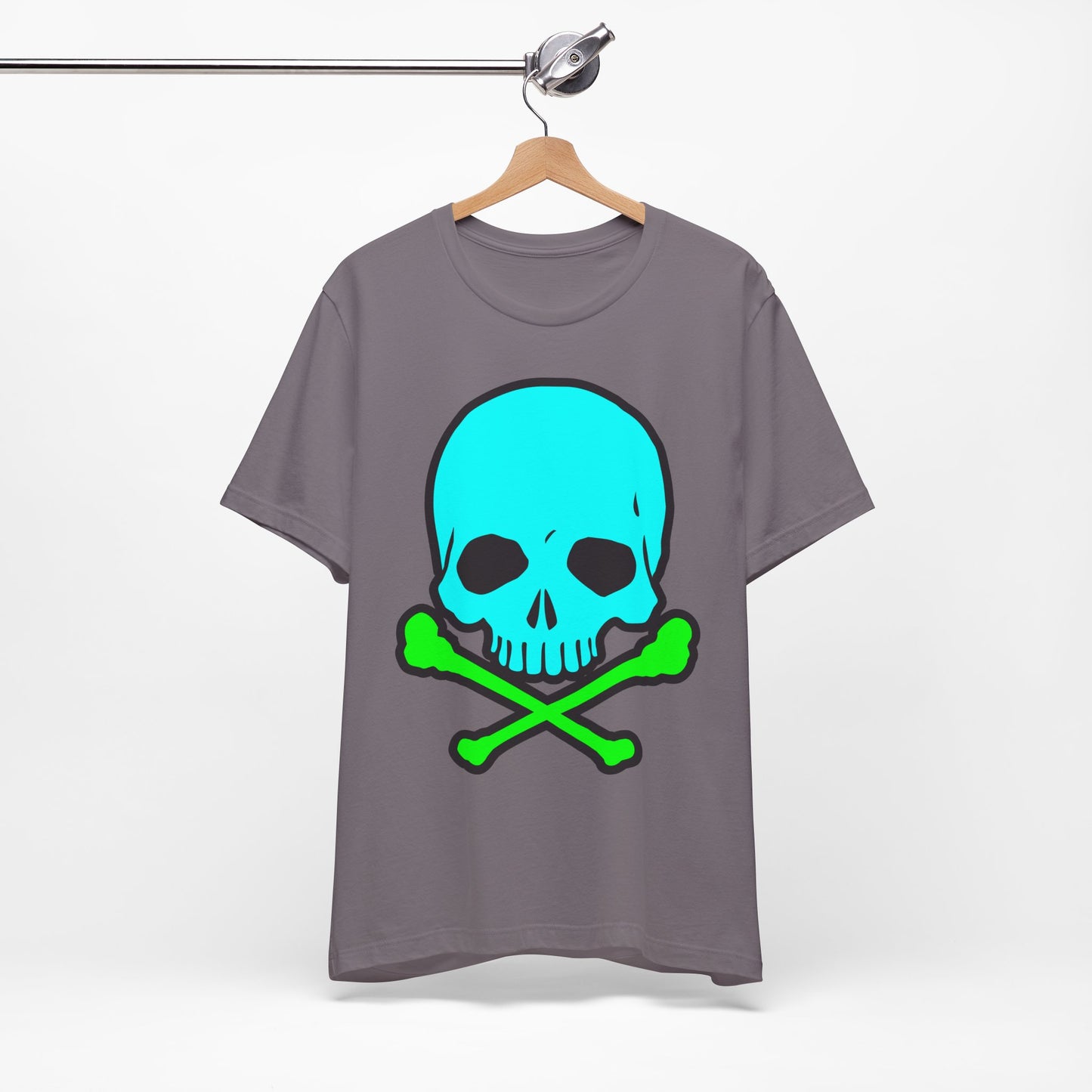 Blue Skull Graphic Design Tee, Skull Shirt, Vintage Tees, Art Design T-Shirt, Vintage Graphic Tee, Art Shirts with Skulls