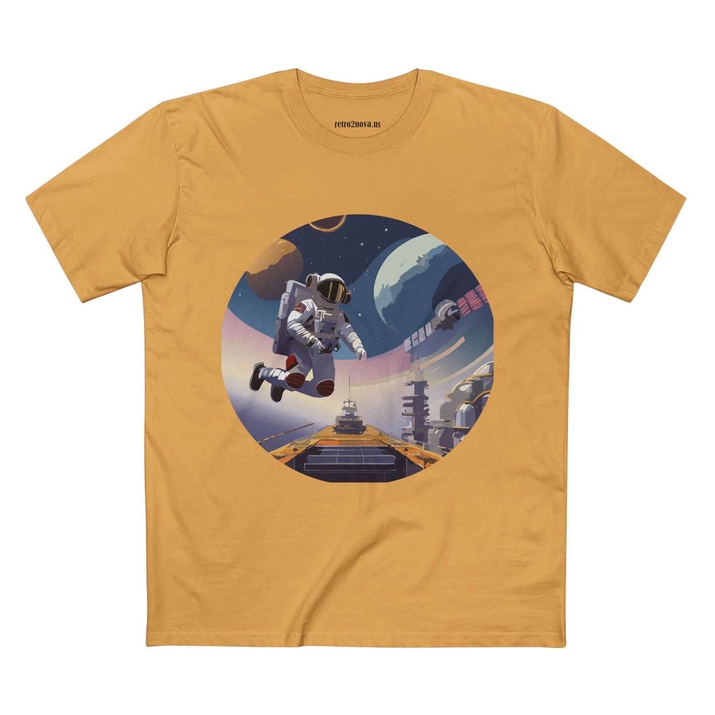 Cosmos Astronaut Shirt Unisex Premium Cotton Tee Original Art Design Retro2Nova CS 31