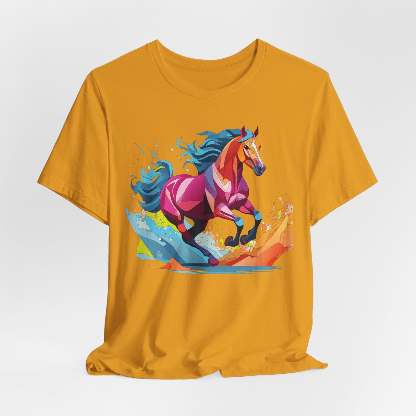 Unisex Animal Tee Shirt With Wild Animals Art Design Short Sleeve Casual Wear Everyday